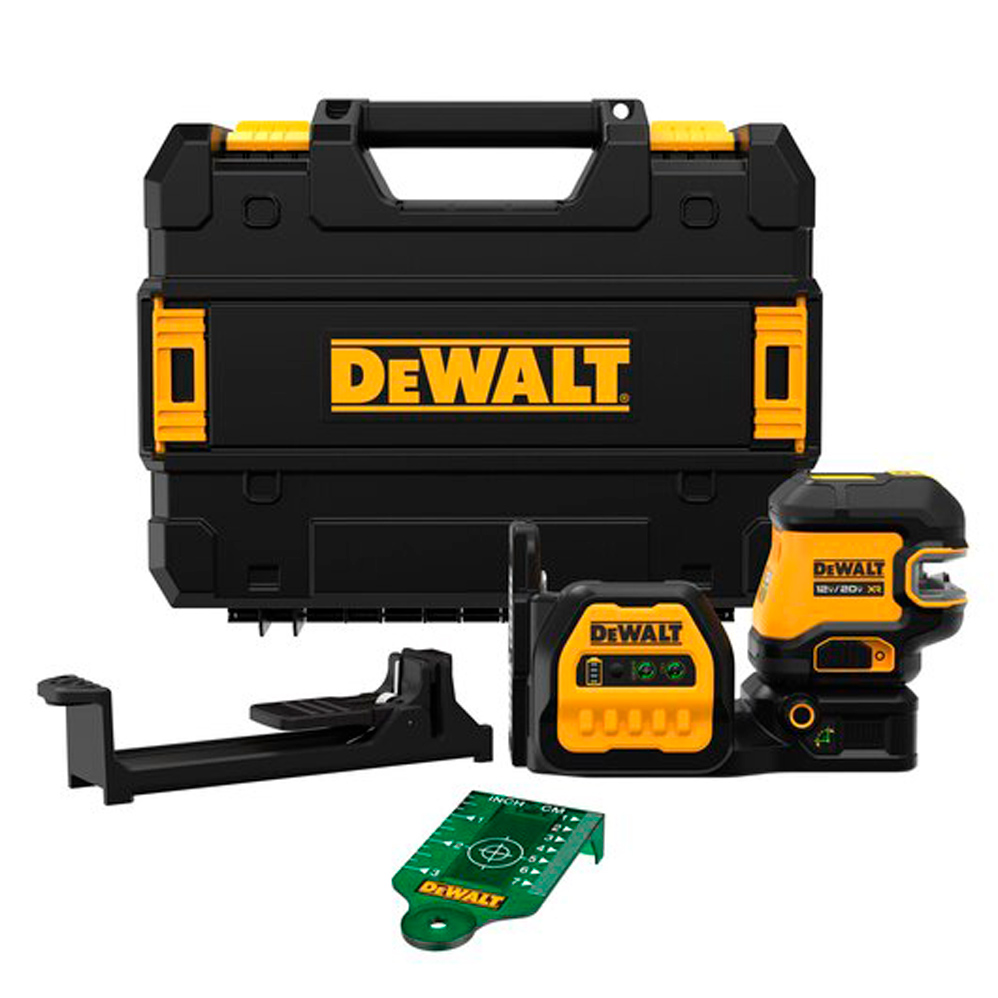 Nivel Laser Verde Dewalt DCLE34220GB 20V/12V XR MAX 2 Lineas Cruzadas y 2 Puntos 30m Sin Baterias