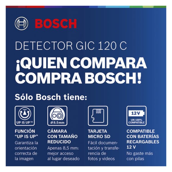 Camara Inspeccion Bosch GIC 120 C 12V 120 cm