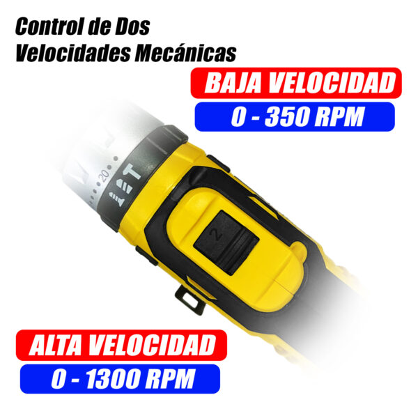 Taladro Atornillador Percutor 1/2 UYUSTOOLS UY-ITL03-202 35Nm 2Bat x 2Ah