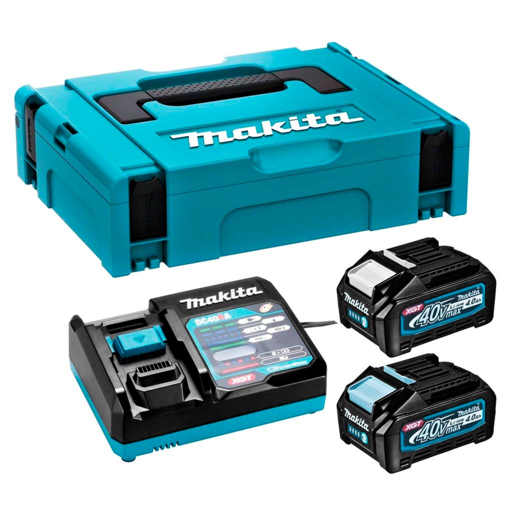 Kit Set Makpac Makita XGT (2x40V) 4Ah BL4040 + Cargador Rapido DC40RA + Maleta