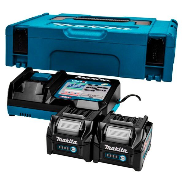 Kit Set Makpac Makita XGT (2x40V) 2.5Ah BL4025 + Cargador Estandar DC40RC + Maleta