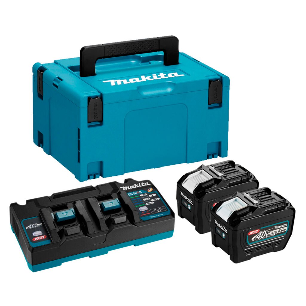 Kit Set Makpac Makita XGT (2x40V) 8Ah BL4080F + Cargador Doble DC40RB + Maleta