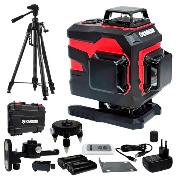Nivel Laser 4D Verde Industrial Rankor RLG16001KIT 16 Lineas + Tripode
