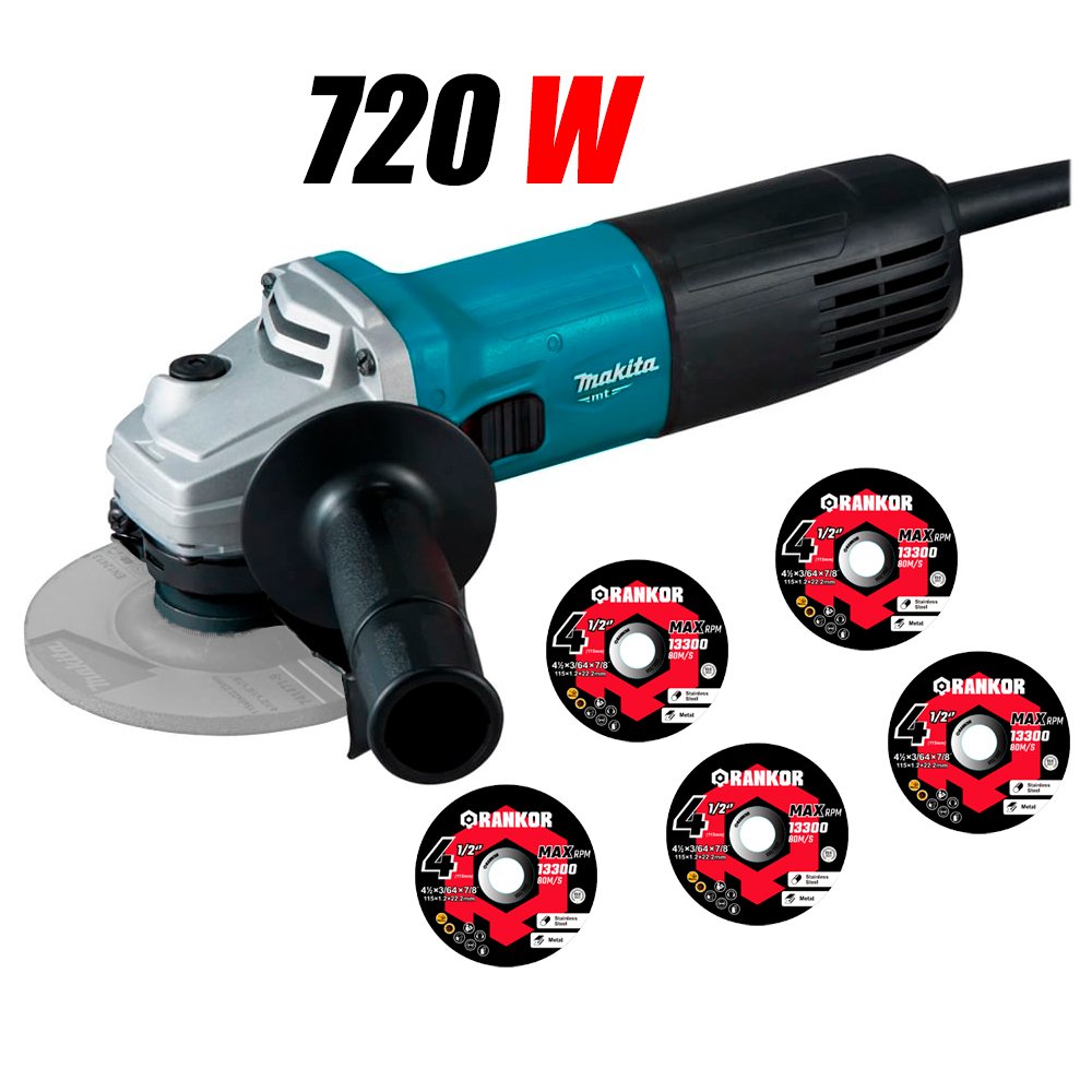 Amoladora Esmeril Angular Profesional 4.5" Makita M9507B 720W 11000rpm