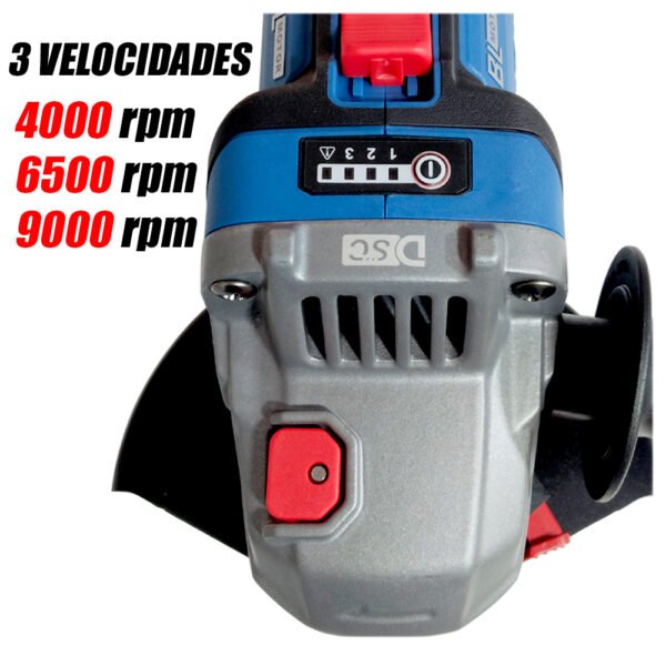Amoladora Inalámbrica 5 Dongcheng DCSM04-125EM 20V 2Bat x 4Ah Brushless