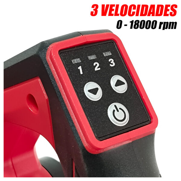 Sopladora Aspiradora Inalambrica Rankor RLAB2001 20V 3.5m3/min 2Bat x 2Ah Brushless