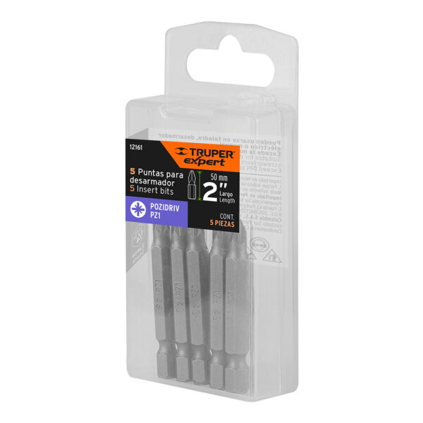 Puntas Pozidriv Truper 12161 PZ1 x 2" 5Pcs Expert