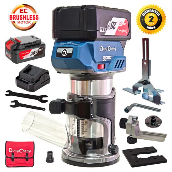 Ruteadora Fresadora Mano Inalambrica Dongcheng DCMP6BM