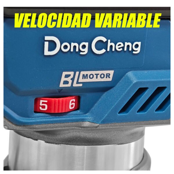 Ruteadora Fresadora Mano Inalambrica Dongcheng DCMP6BM LADO IZQUIERDO