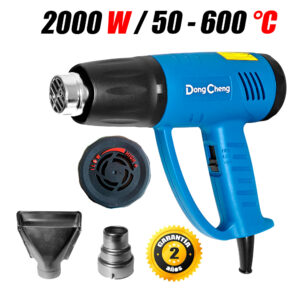 pistola de calor aire caliente dongcheng dqb2000 2000w 50 600°c dobla tubos