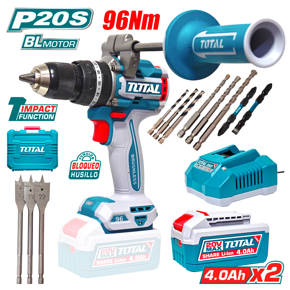 taladro atorillador percutor tideli2068