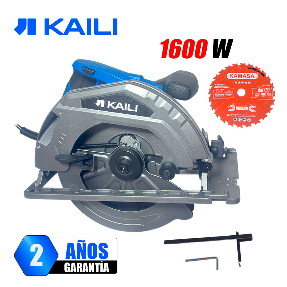 Sierra Circular 7-1/4" 1600W Kaili KLS5259 + 1 Disco de Corte Dragón
