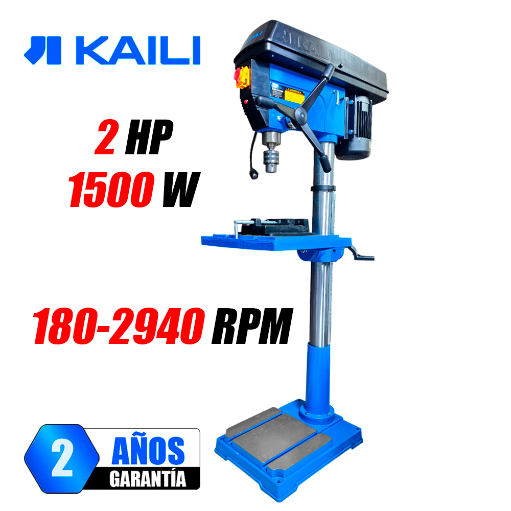 Taladro de Columna Perforadora Industrial Kaili KL843 32mm 2HP con Láser Guía y Luz LED