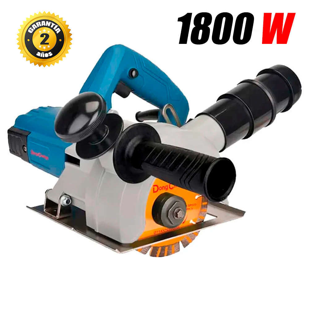 Ranuradora Acanaladora Pared Concreto 5" Dongcheng DZR125S 1800W 37.5 x 50mm