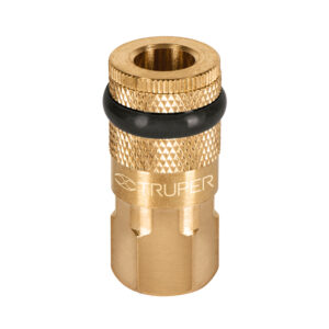 Acople Rapido de Laton Hembra 1/4" NPT Truper 19084