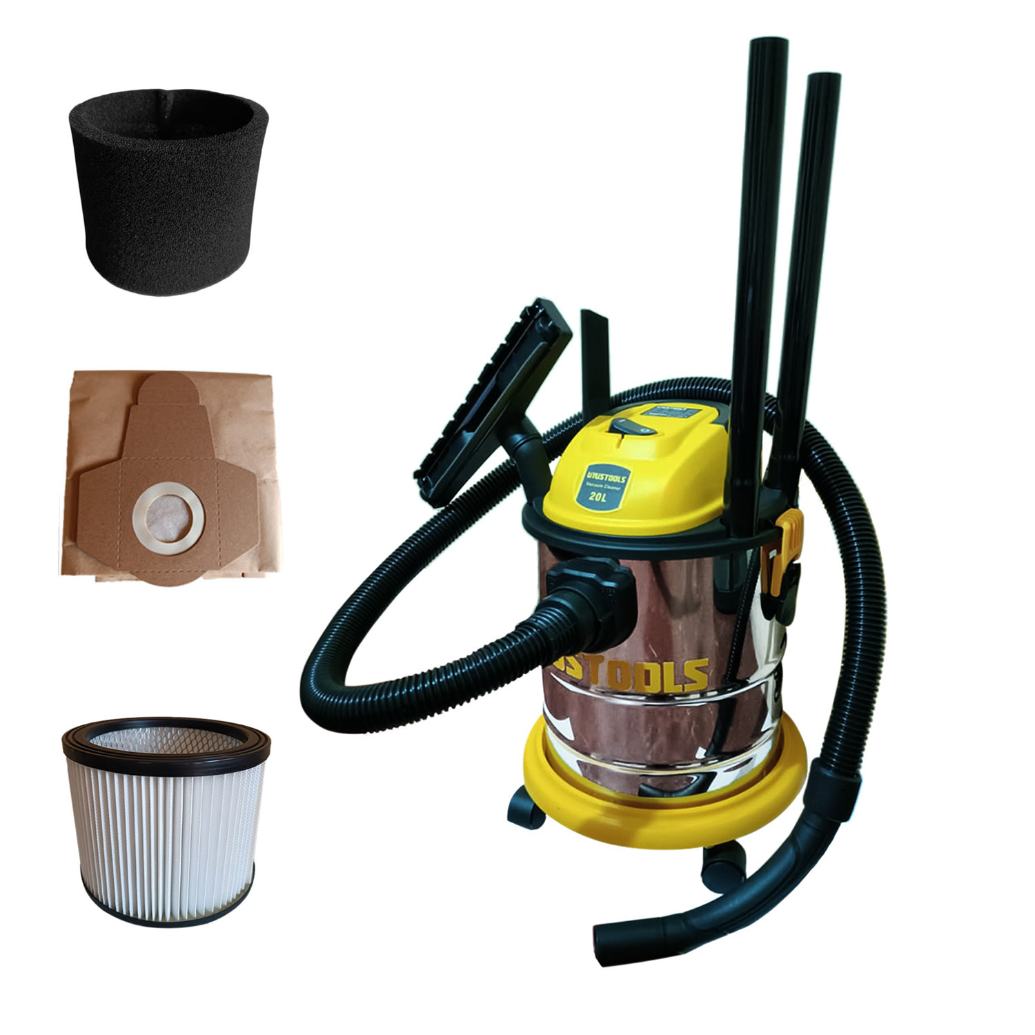 Aspiradora Sopladora de Polvo y Agua UYUSTOOLS ASP20LM 20 Litros 1200W 3 Funciones