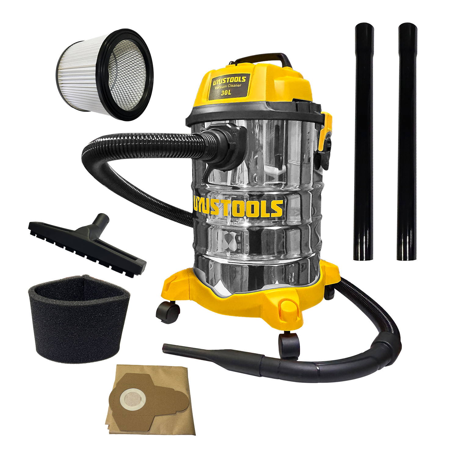 Aspiradora Sopladora de Polvo y Agua UYUSTOOLS ASP30LM 30 Litros 1200W 3 Funciones