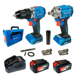 Combo Kit Dongcheng DCKIT28EK Taladro Percutor + Llave Impacto 20V Brushless