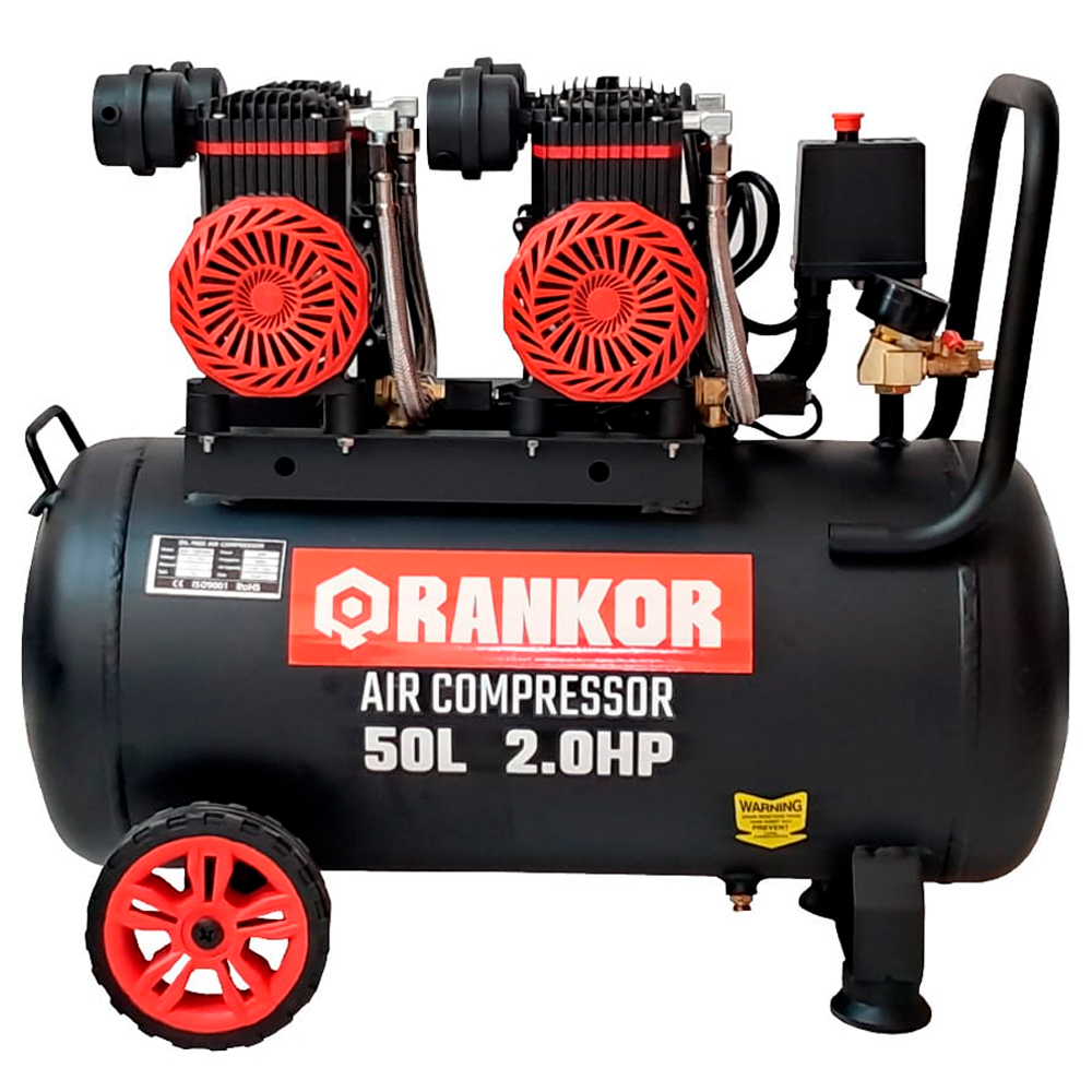 Compresora Silenciosa sin Aceite Industrial Rankor RAC15005002 50 Litros 2HP