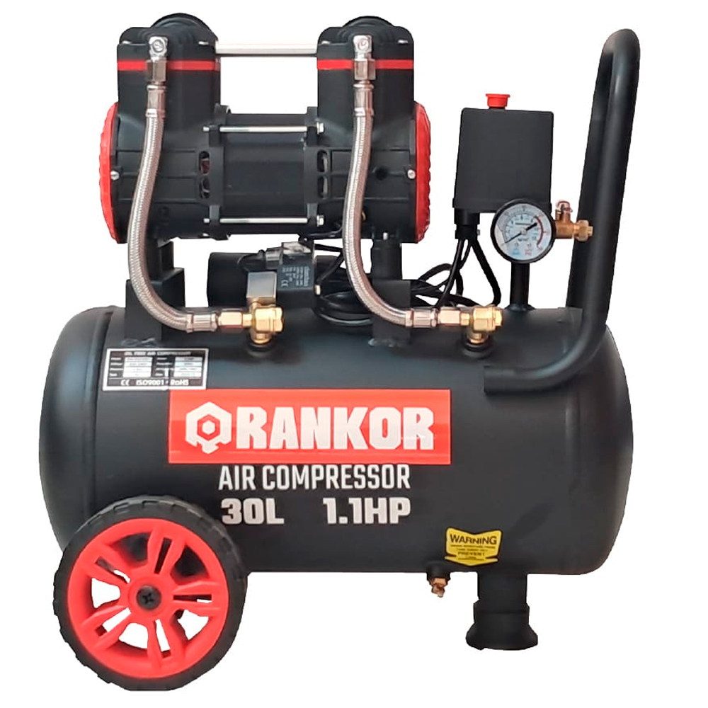 Compresora Silenciosa sin Aceite Industrial Rankor RAC8503001 30 Litros 1.1HP