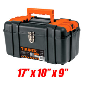Caja de Herramientas Industrial Truper 102434 con Compartimnientos y Broches Metalicos 17" x 10" x 9"