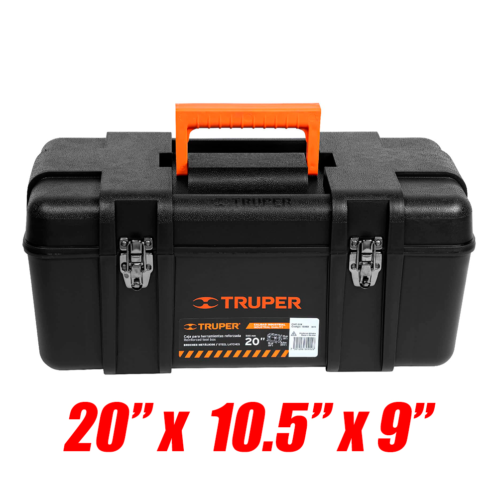 Caja de Herramientas Industrial Truper 10380 Broches Metalicos 20" x 10.5" x 9"