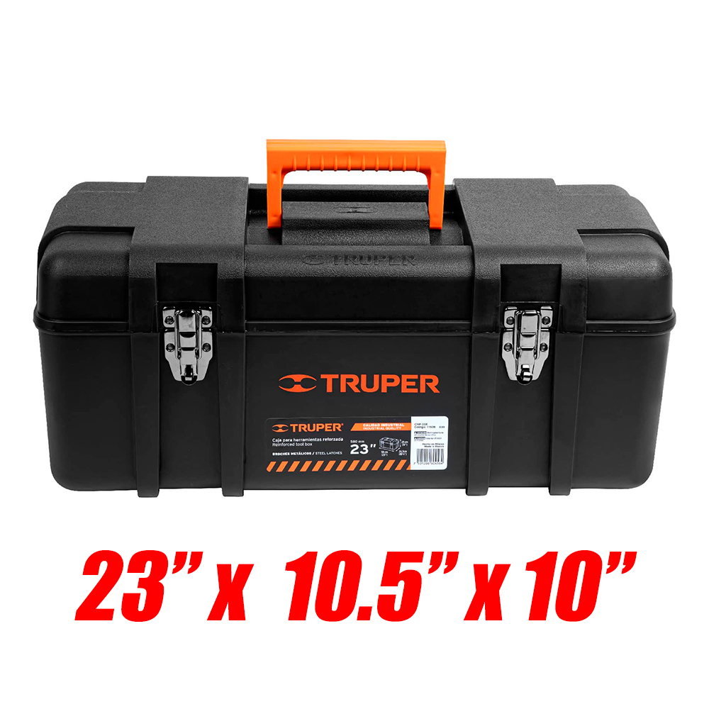 Caja de Herramientas Industrial Truper 11506 Broches Metalicos 23" x 10.5" x 10"
