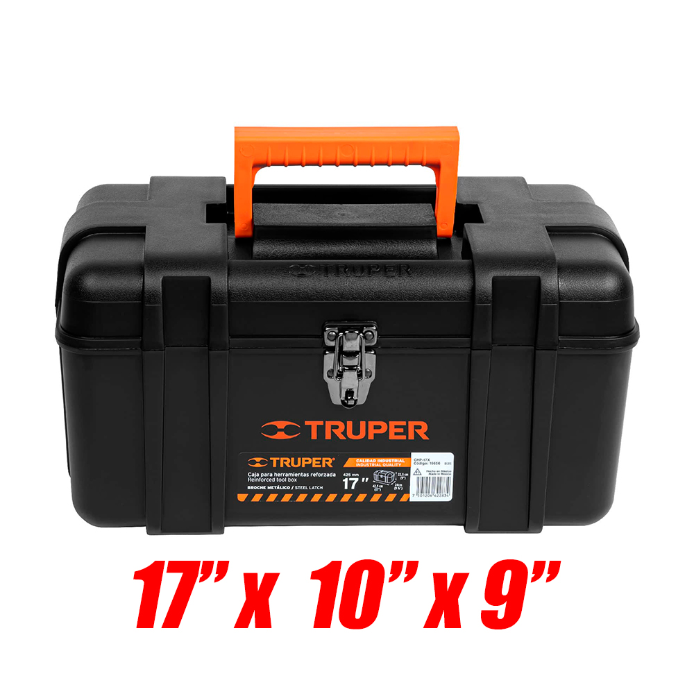 Caja de Herramientas Industrial Truper 19656 Broches Metalicos 17" x 10" x 9"