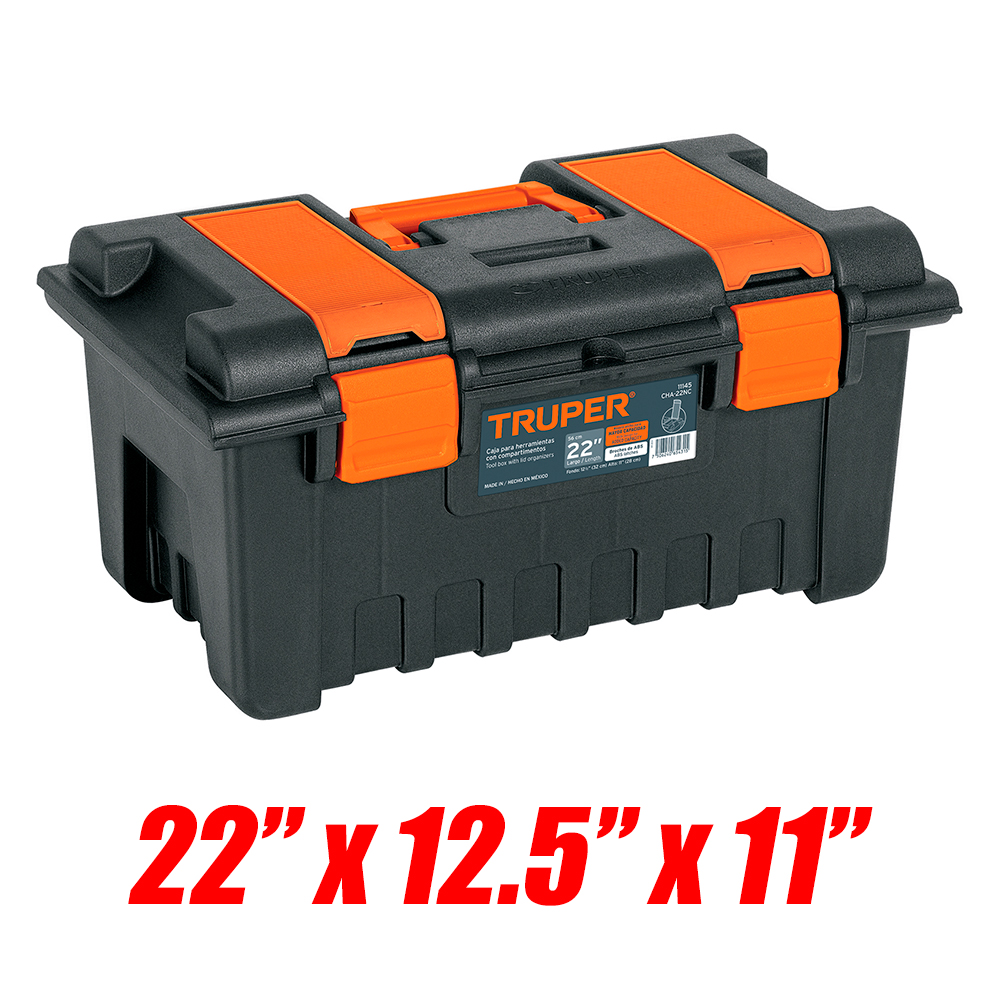 Caja de Herramientas Truper 11145 con Compartimentos 22" x 12.5" x 11"