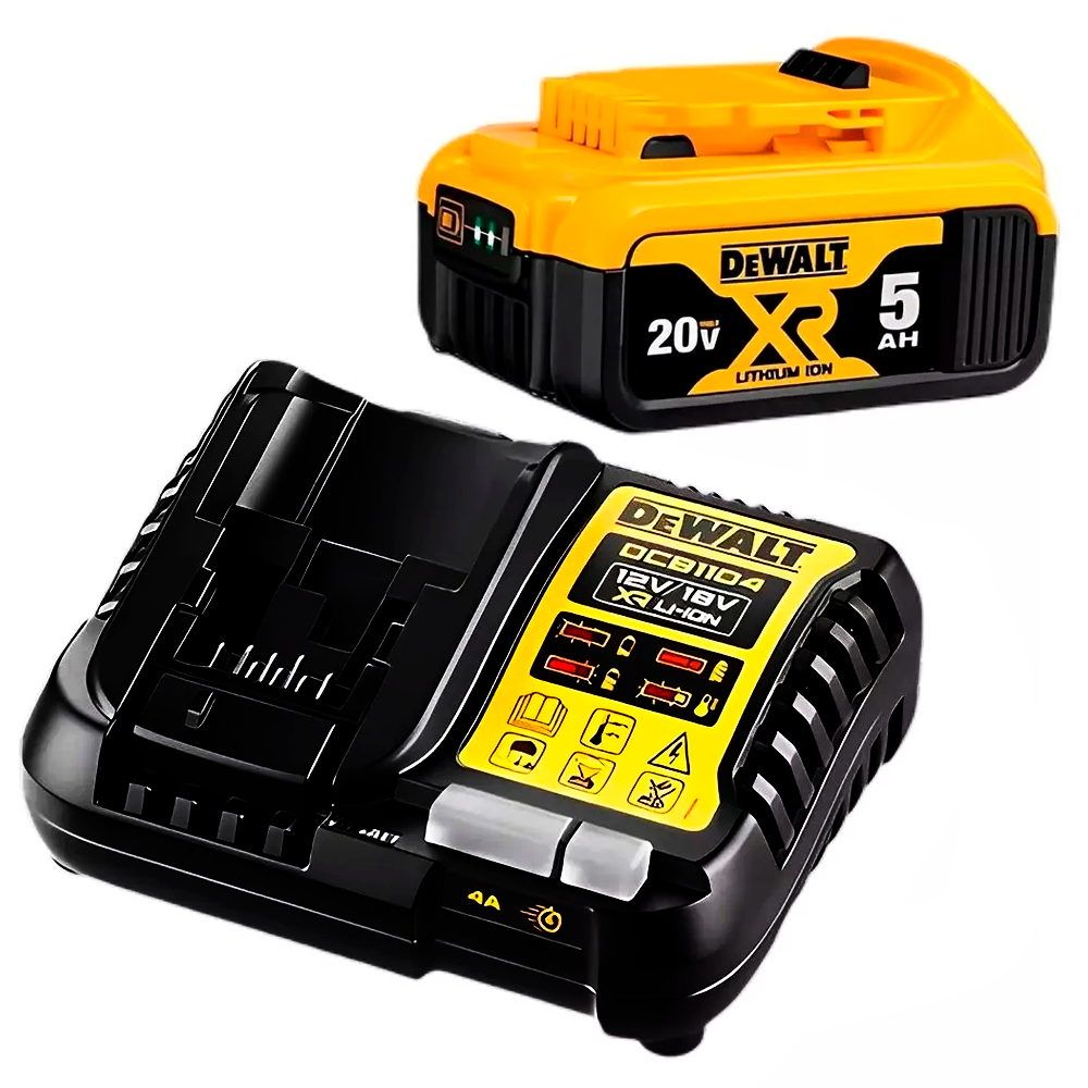 Kit Dewalt Bateria DCB205-B3 20V XR 5Ah + Cargador Rapido DCB1104-B2 12V/20V