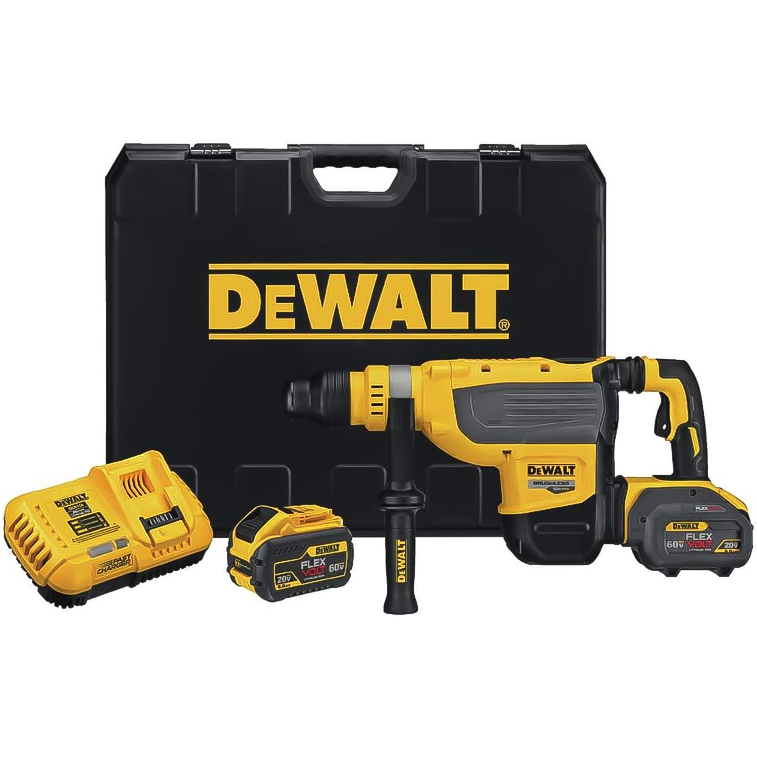 Martillo Perforador SDS-Max Dewalt DCH773Y2-B2 60V XR MAX FlexVolt 19.4 J 2Bat x 12Ah Brushless