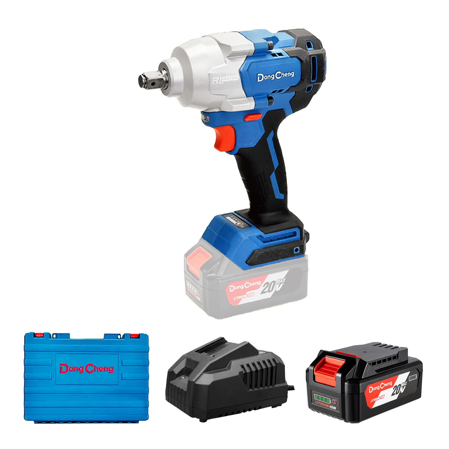 Llave de Impacto Inalámbrica 1/2" Dongcheng DCPB698DM 20V 698Nm 1Bat x 4Ah Brushless