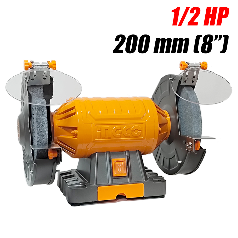 Esmeril de Banco 8" Ingco BG83502-5 1/2 HP (350W)