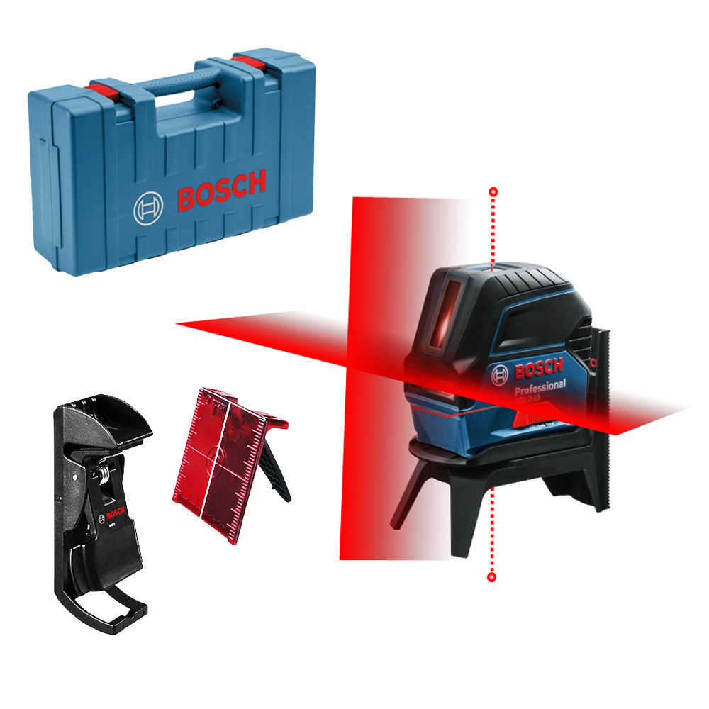 Nivel Laser Combinado Rojo Bosch GCL 2-15 15 metros
