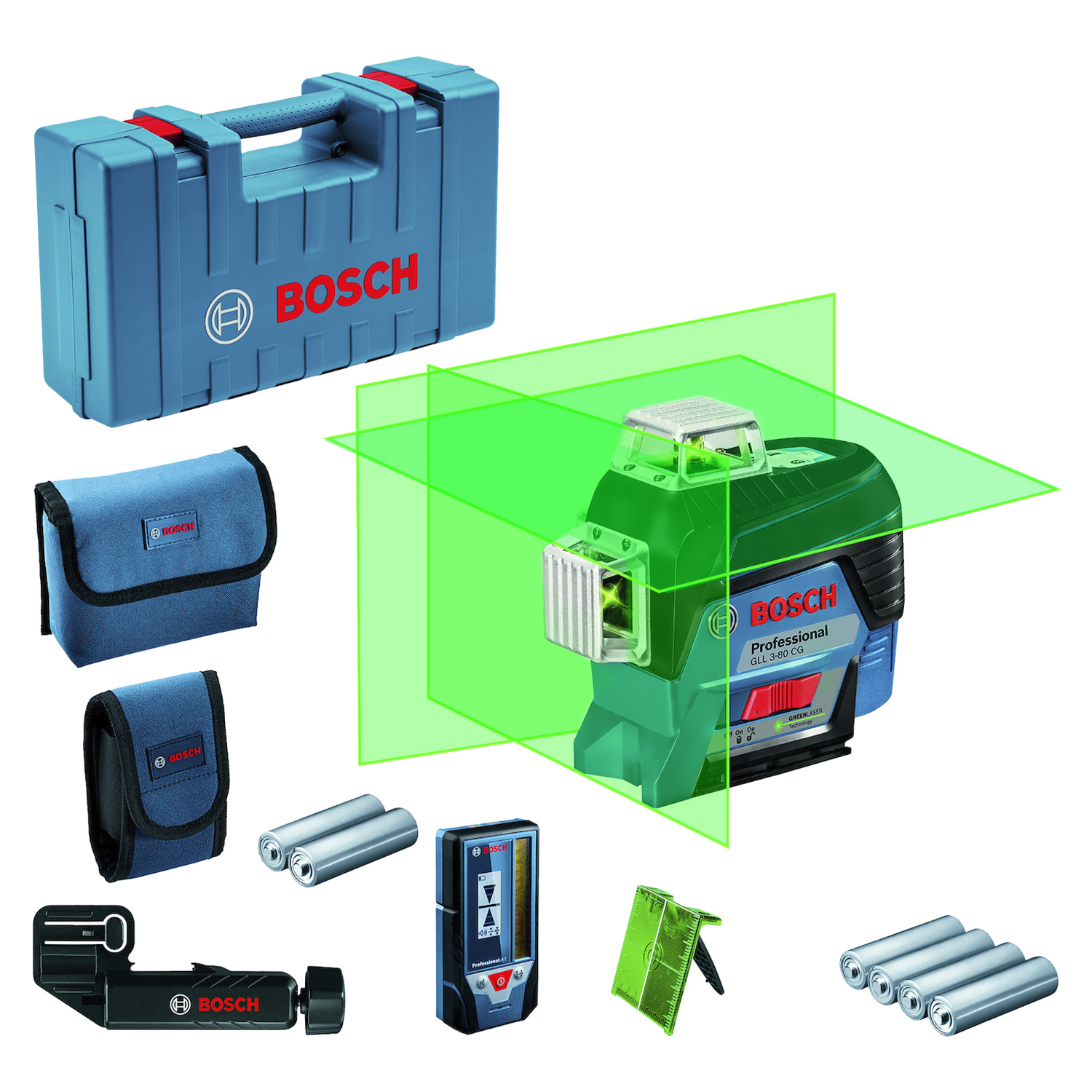 Nivel Laser Verde Bosch GLL 3-80 CG 12 Lineas Bluetooth 30 metros