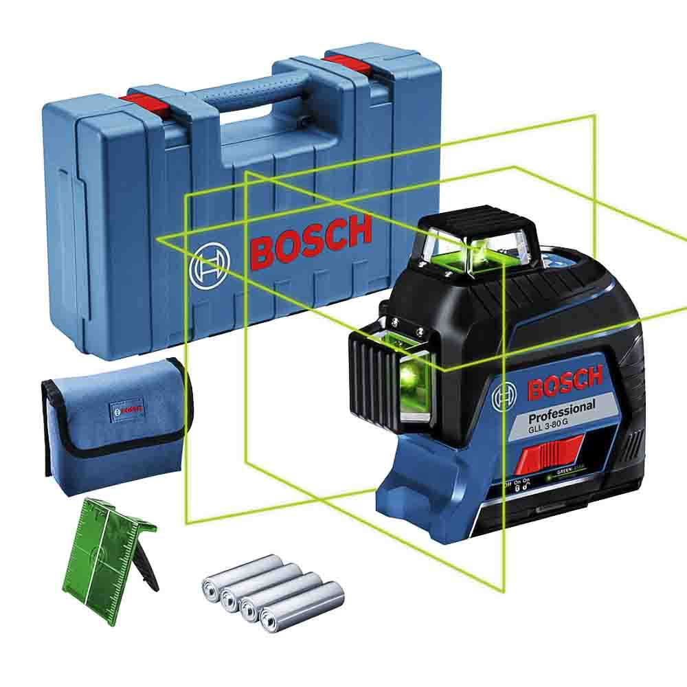 Nivel Laser Verde Bosch GLL 3-80 G 12 Lineas 30 metros