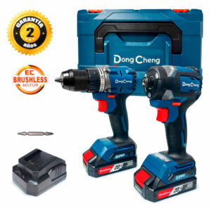 Combo Kit Dongcheng DCKIT26AM Taladro Percutor + Atornillador de Impacto 20V Brushless
