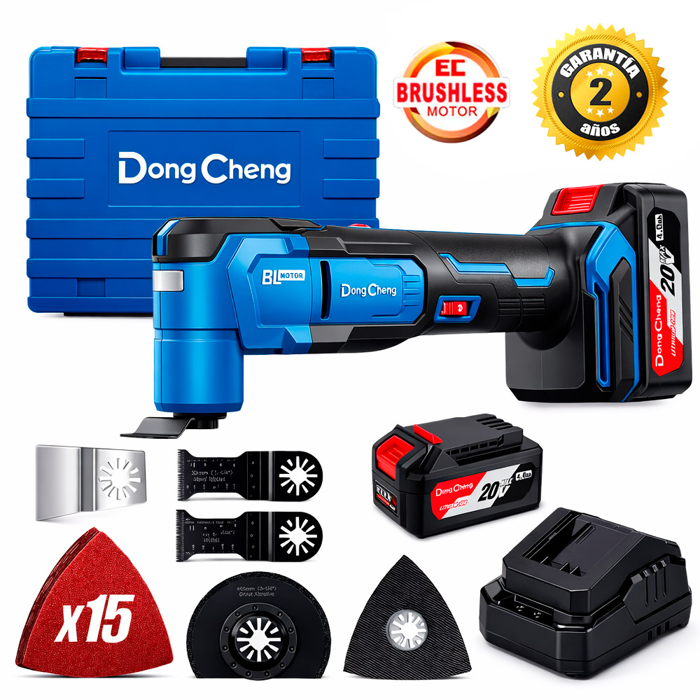 Multiherramienta Sierra Oscilante Multitool Dongcheng DCMD20EM 20V 2Bat x 4Ah Brushless