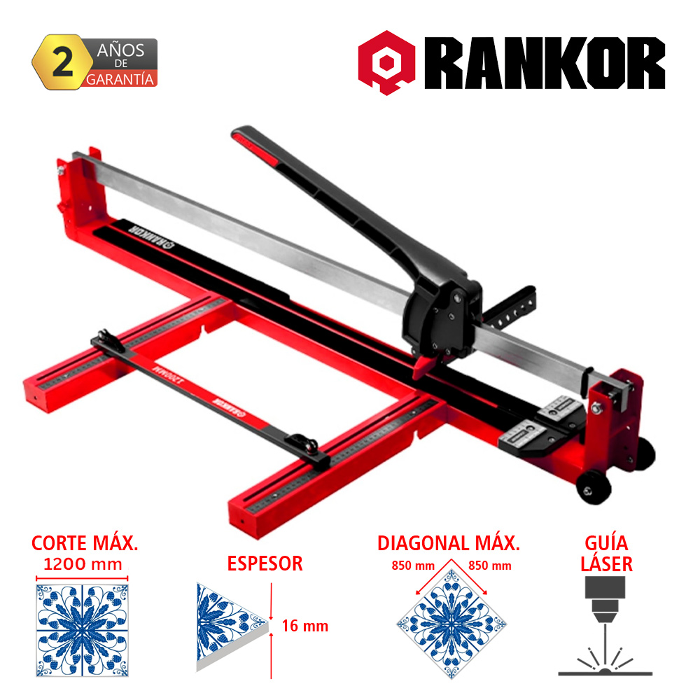 Cortadora de Cerámicas Mayólica Porcelanato Industrial Rankor RTC120001 Máx 1200mm