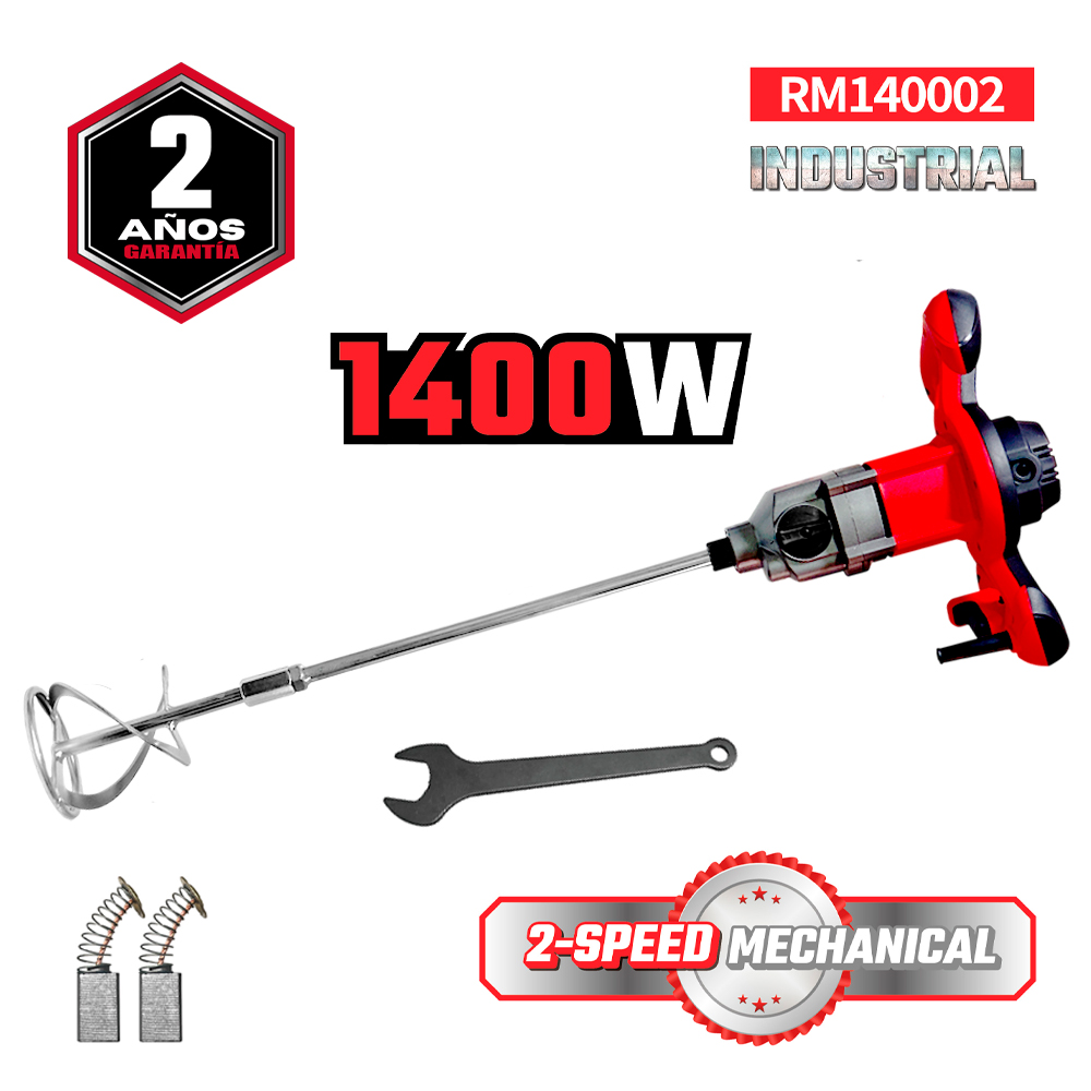 Mezcladora Pegamento Pintura Rankor RM140002 1400W 0-940rpm