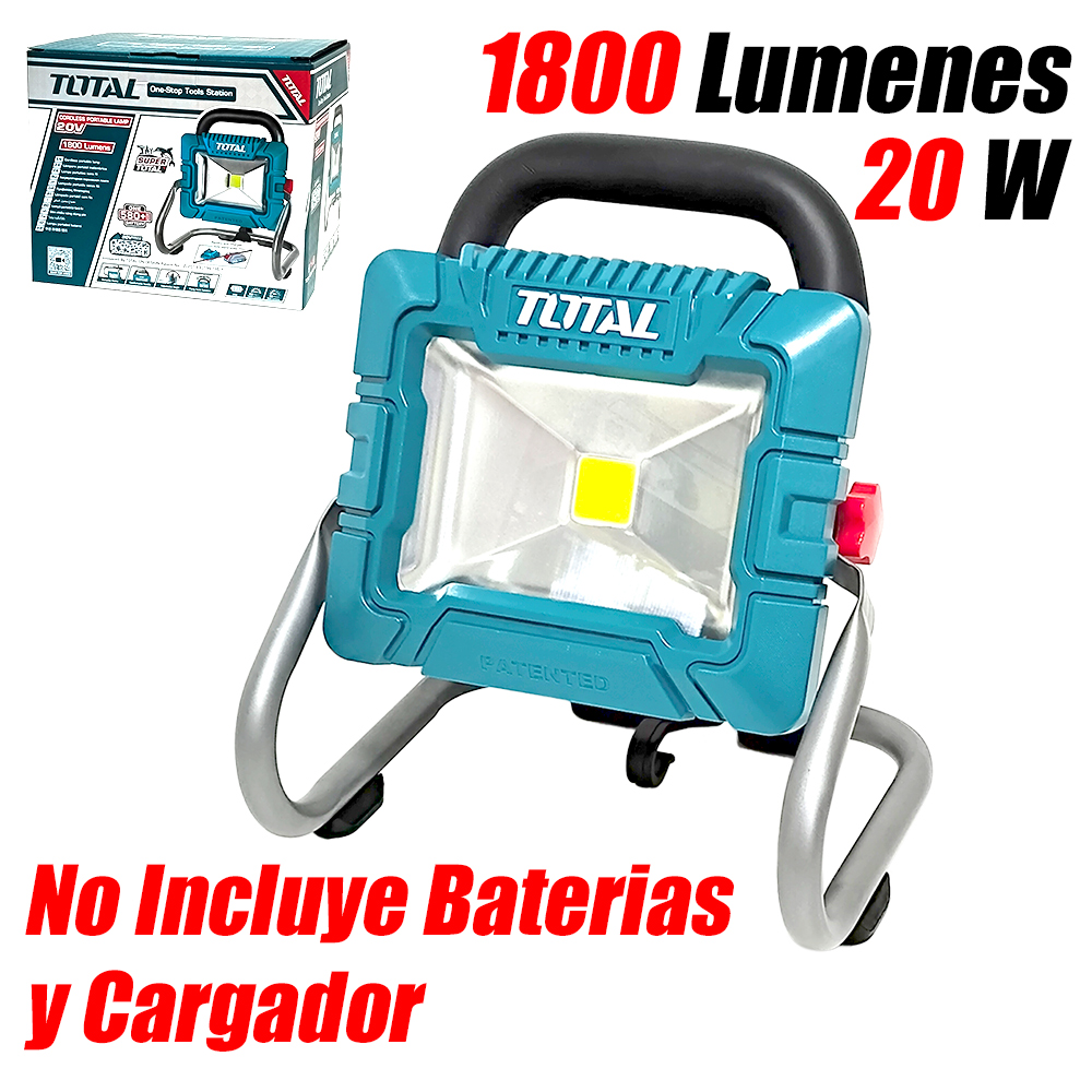 Lampara Reflector Led Total TWLI2025 20V 20W 1800 Lumenes Sin Baterias