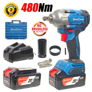 Llave de Impacto Inalámbrica 1/2" Dongcheng DCPB488FK 20V 480Nm 2Bat x 5Ah Brushless