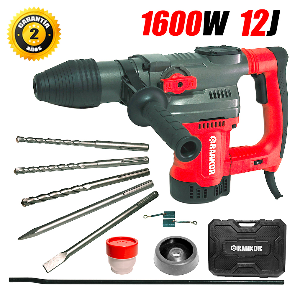 Martillo Perforador SDS-Max Rankor RH160001 1600W 40mm 12J 6.3 kg