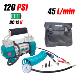 Mini Compresora de Aire para Auto 12V Total TTAC2506 120psi 45L/min