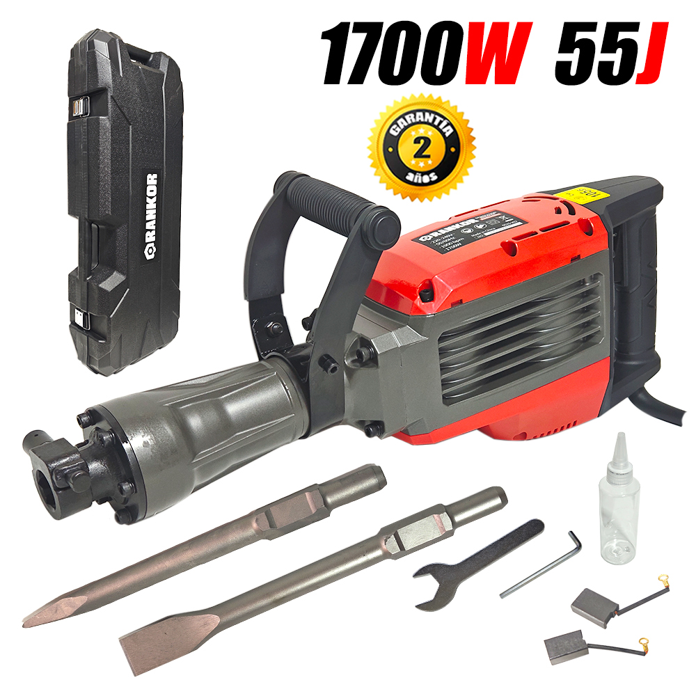 Martillo Demoledor Hexagonal 30mm Rankor RDB170001 1700W 55J 14.7kg