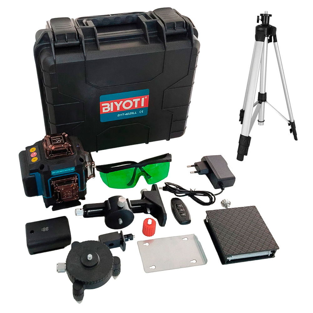 Nivel Laser Verde Biyoti BYT-4D29LL 16 Lineas + Tripode
