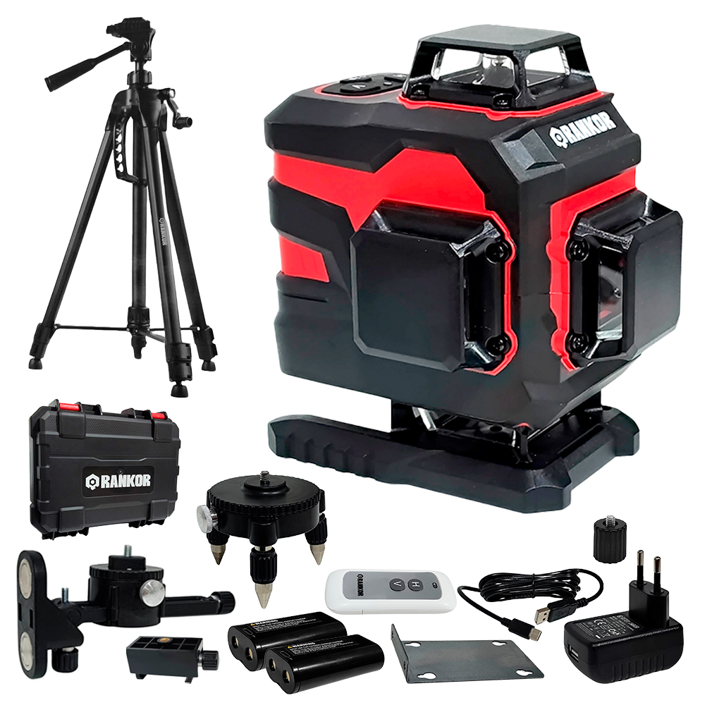 Nivel Laser 4D Verde Industrial Rankor RLG16001KIT 16 Lineas + Tripode