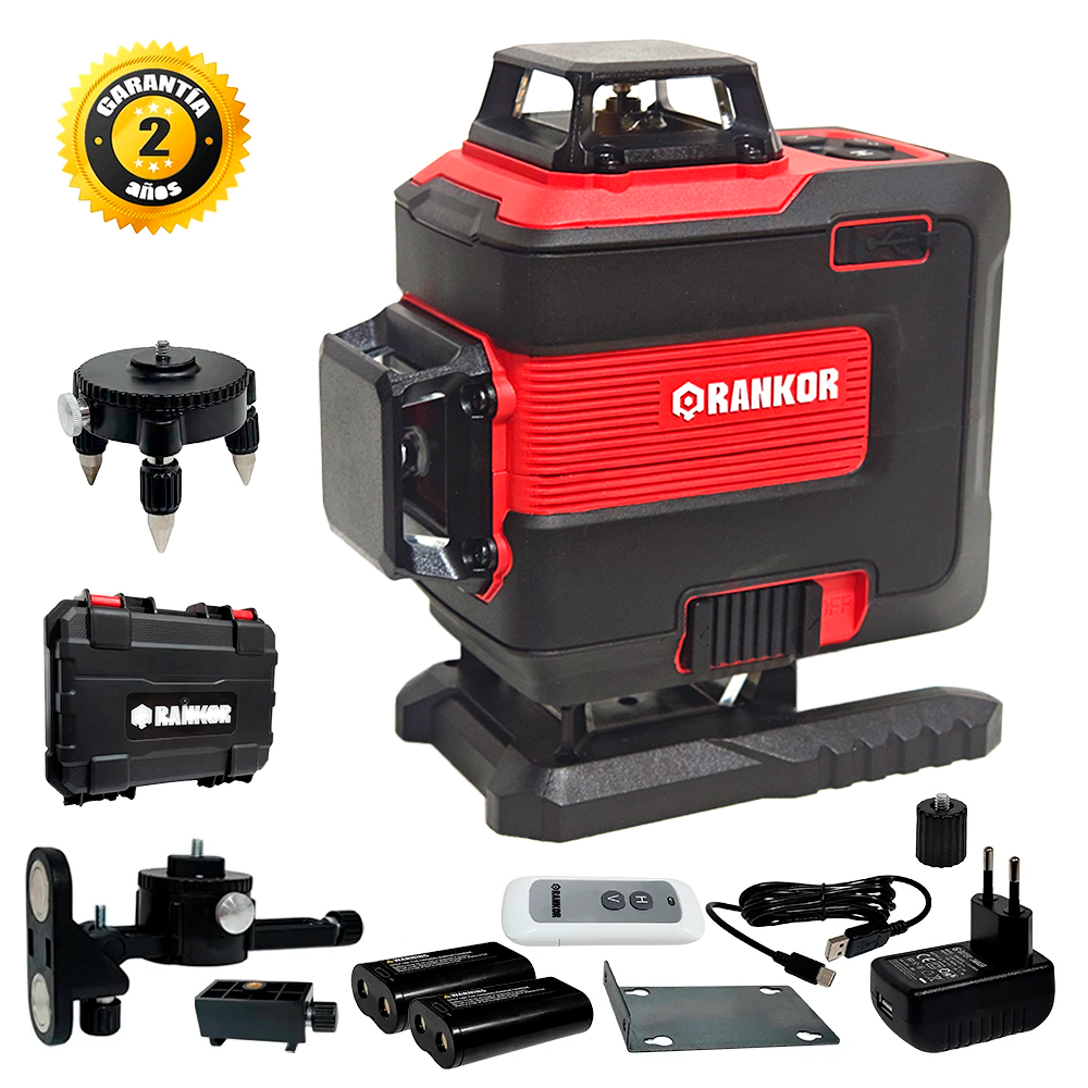 Nivel Laser 4D Verde Industrial Rankor RLG16002 16 Lineas