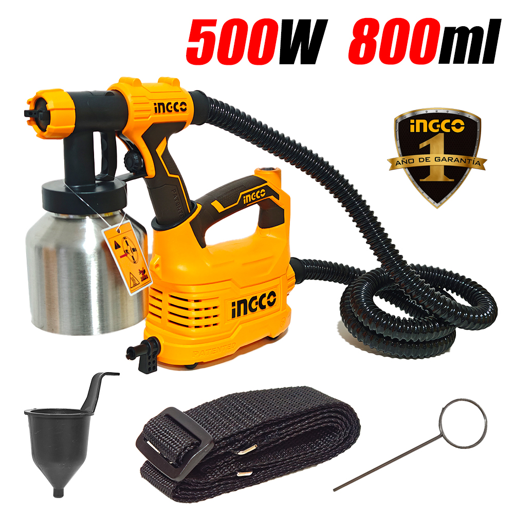 Pistola Pintar Vaso Aluminio Ingco SPG5008-2 550W 800ml