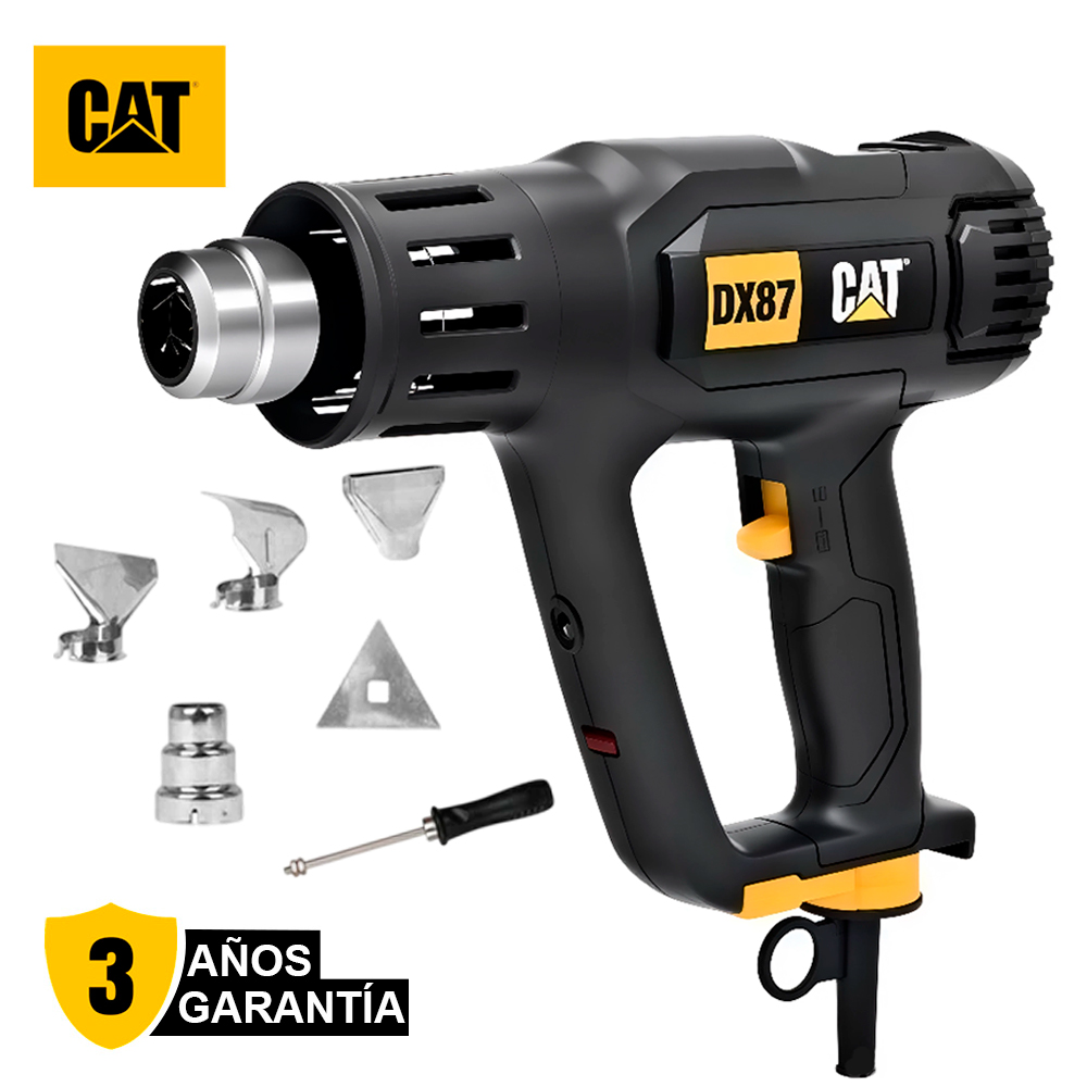 Pistola de Calor Industrial Caterpillar DX87 2000W 50-600°C Pantalla Digital